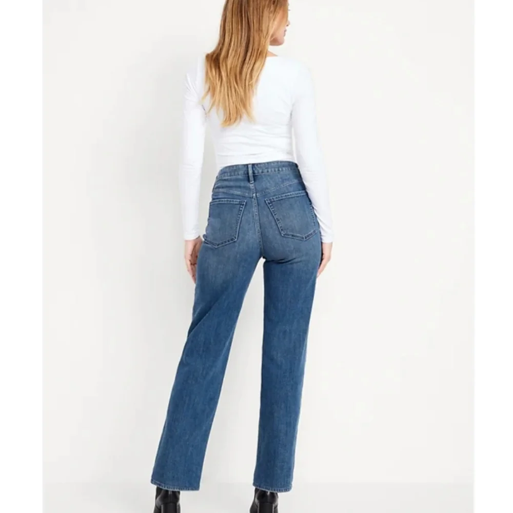 Old Navy Wow Loose Wide Leg High Rise Denim Jeans - Picture 2 of 11